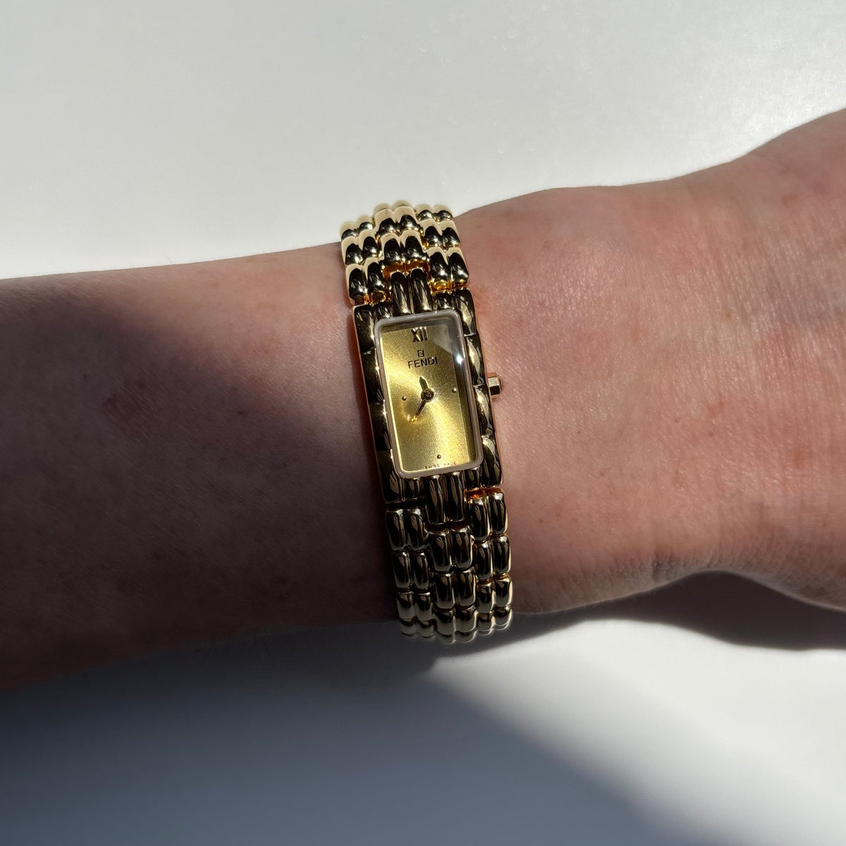 Fendi 1990s Gold Plated Watch