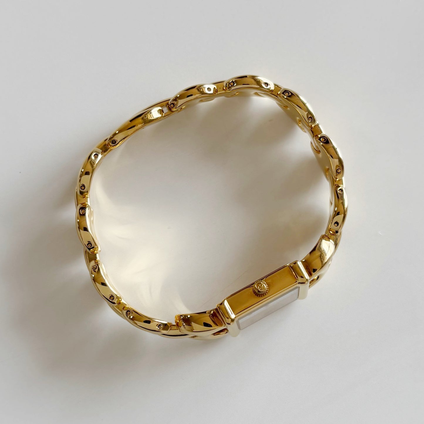 Gucci 1990s Interchangeable Strap Gold Plated Watch