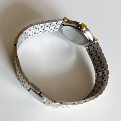 Gucci 1990s Date Round Dial Two Tone Watch