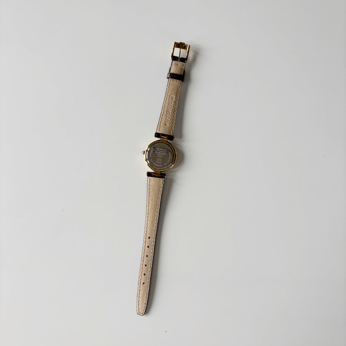 Givenchy 1990s Round Dial Gold Plated Watch