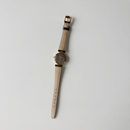 Givenchy 1990s Round Dial Gold Plated Watch