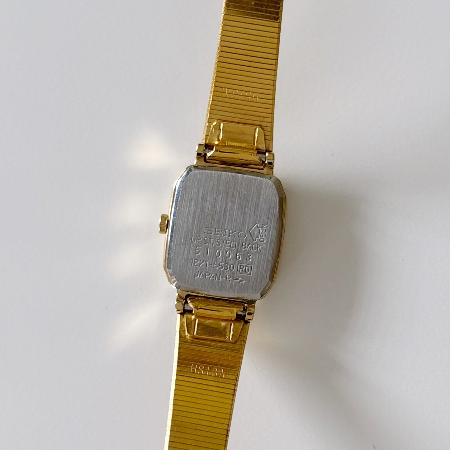 Vintage Seiko Rectangular Gold Plated Watch