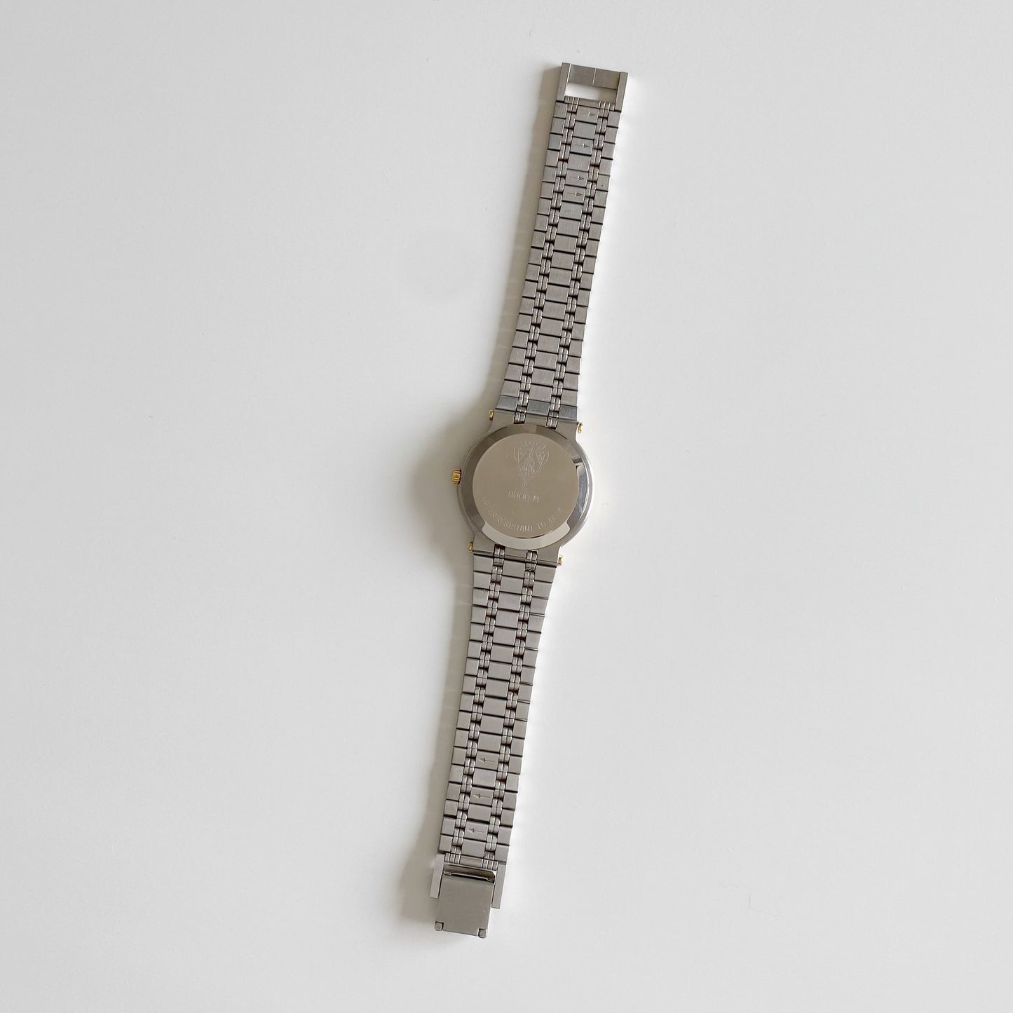 Gucci 1990s Date Round Dial Two Tone Watch (Large)