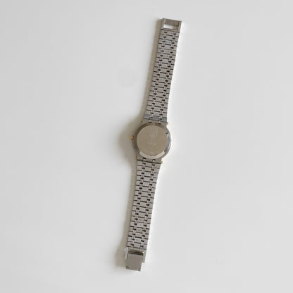 Gucci 1990s Date Round Dial Two Tone Watch (Large)