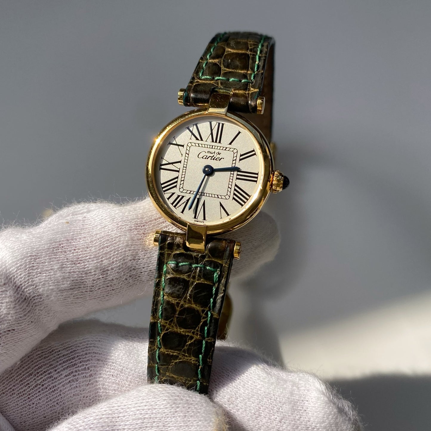 Cartier 1990s Vendome Opaline Watch SM