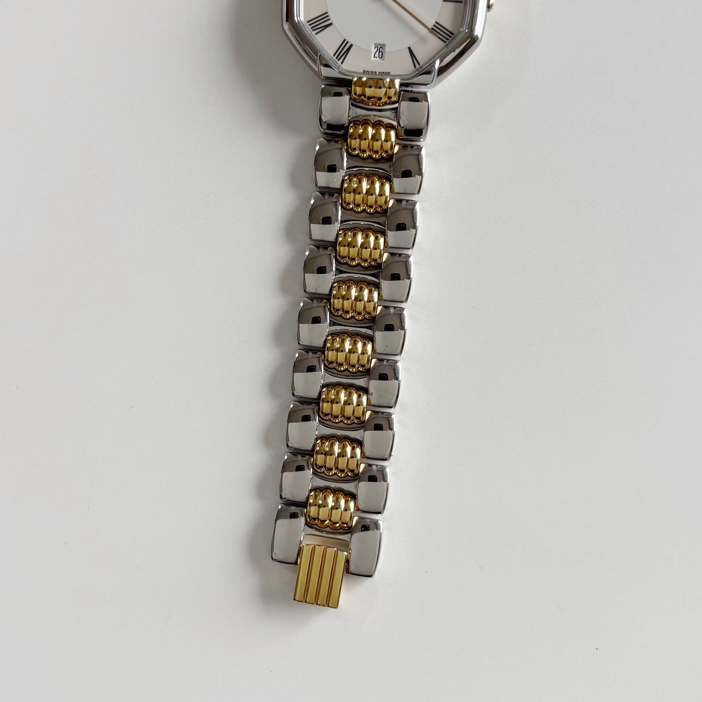 Dior 1990s Date Octagon Two Tone Watch (Large)