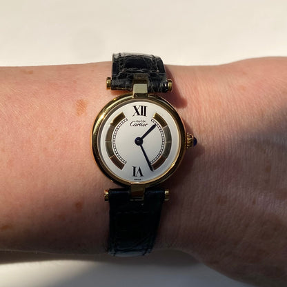 Cartier 1990s Must de Vendome Tree Gold Watch SM