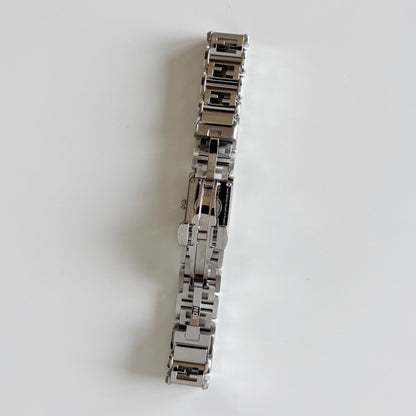 Fendi 1990s Seashell Dial Tank Stainless steel Watch