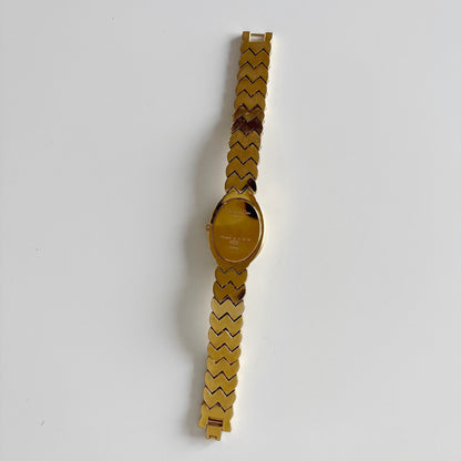 Dior 1990s Oval Dial Gold Plated Watch