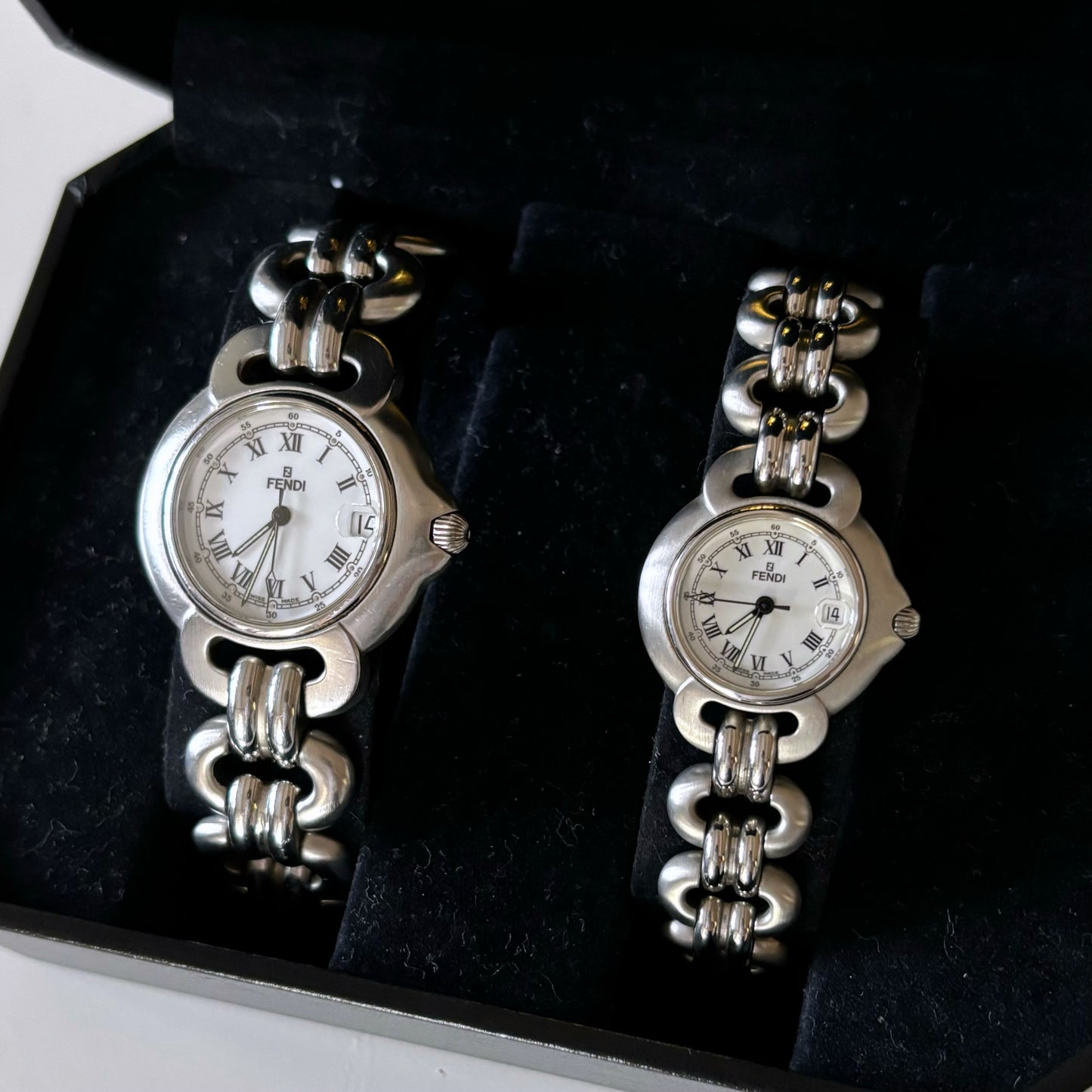 Fendi Early 2000s Round Pair Watches