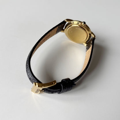 Fendi 1990s Round Dial Gold Plated Watch