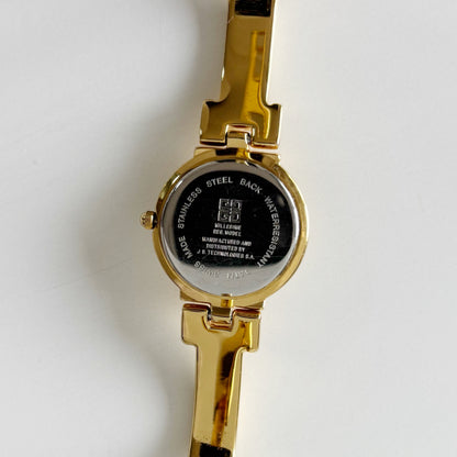 Givenchy 1990s Round Dial Gold Plated Bangle Watch