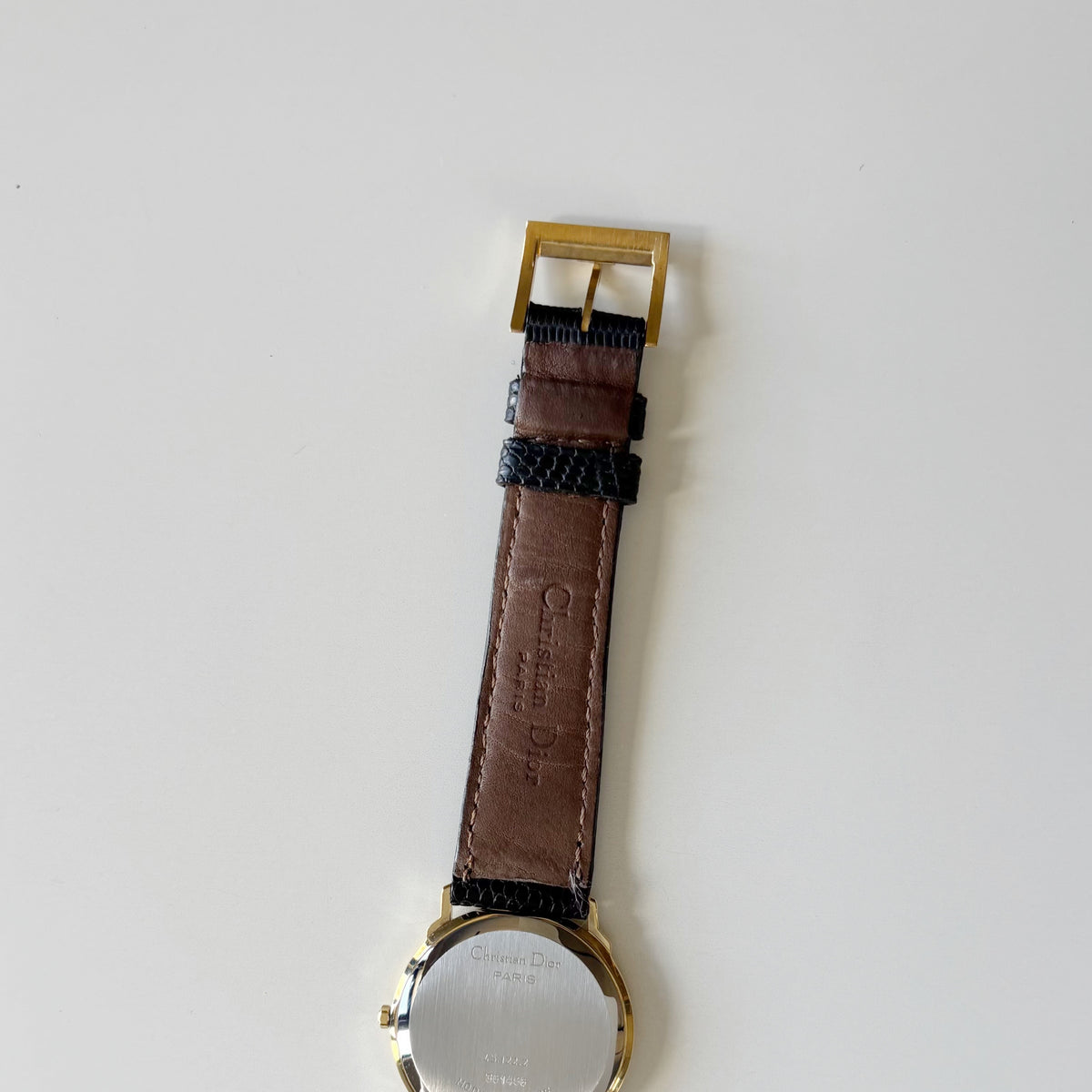 Dior 1990s Date Round Dial Gold Plated Watch (Large)