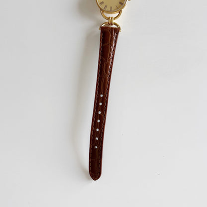 Gucci 1990s Round Dial Gold Plated Watch