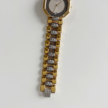 Dior 1990s Octagon Two Tone Watch (Large)