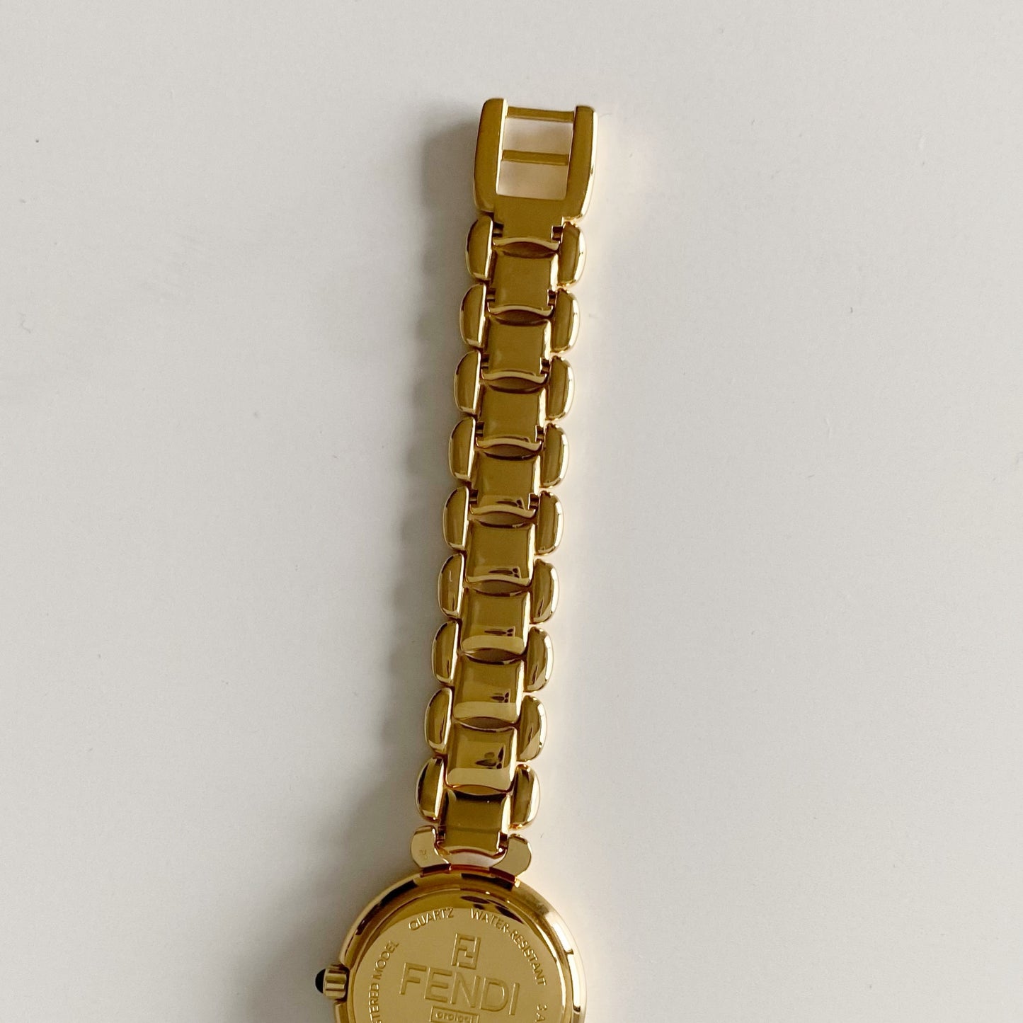 Fendi 1990s Seashell Dial Gold Plated Watch