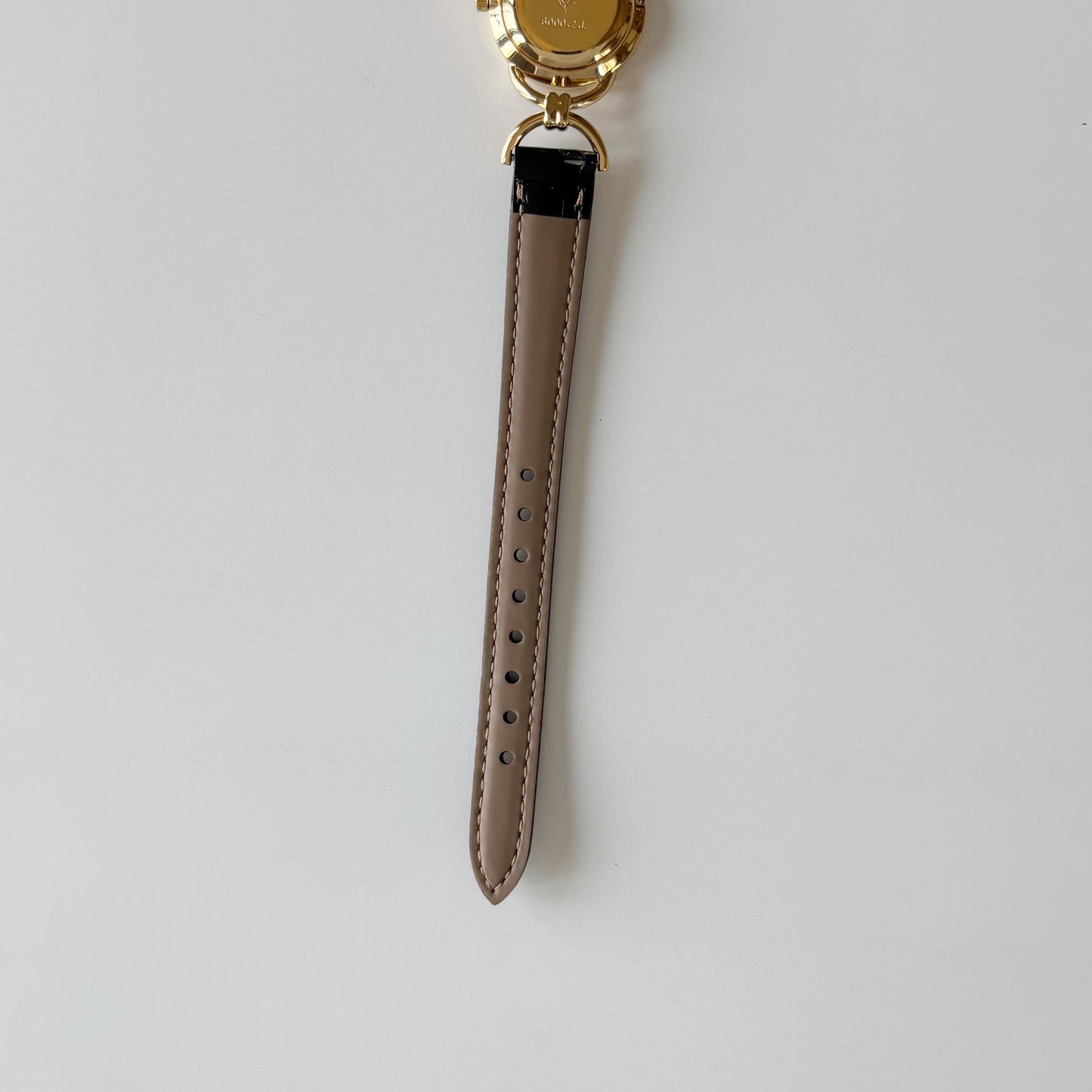 Gucci 1990s Seashell Dial Horsebit Gold Plated Watch