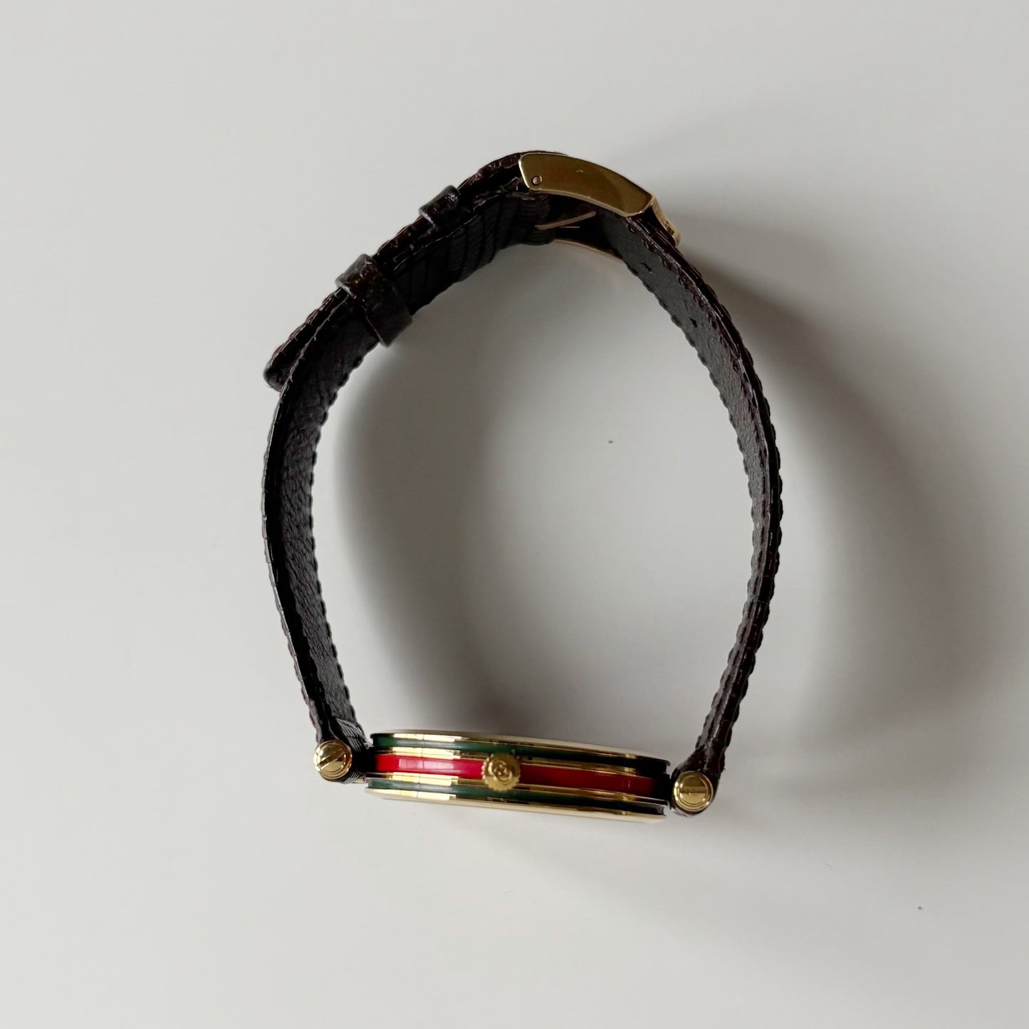 Gucci 1980s Sherry Round Dial Gold Plated Watch (Large)