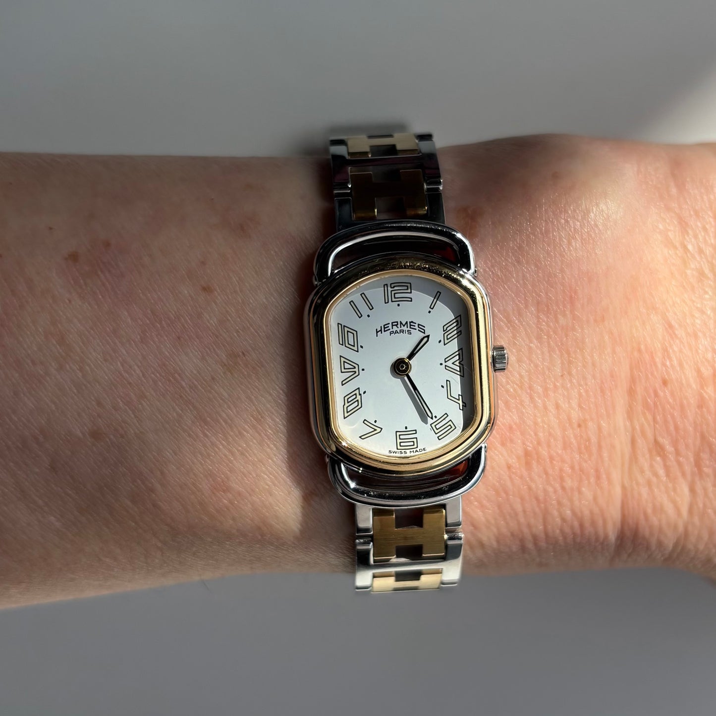 Hermes 1990s Rallye Two Tone Watch