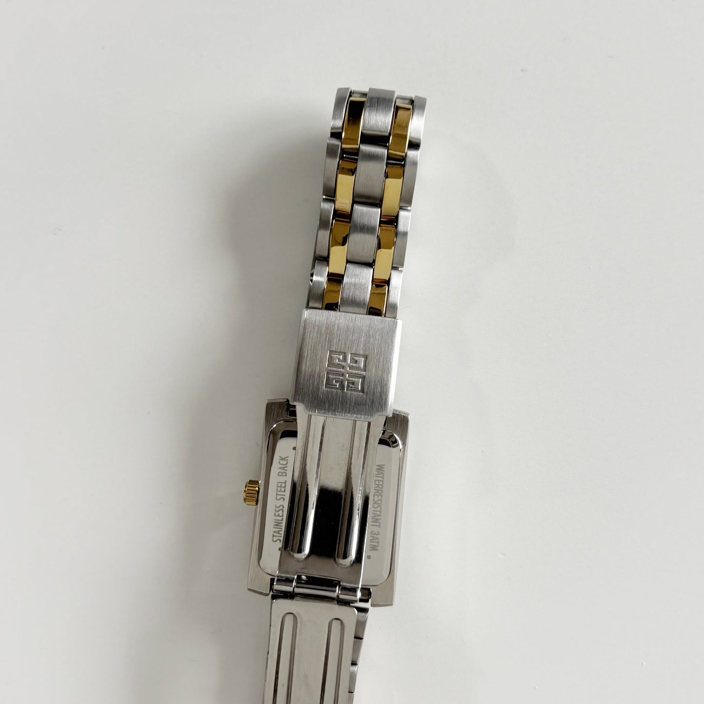 Givenchy 1990s Tank Two Tone Watch