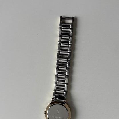 Yves Saint Laurent 1990s Cream Round Dial Two-Tone Gold-Plated Watch