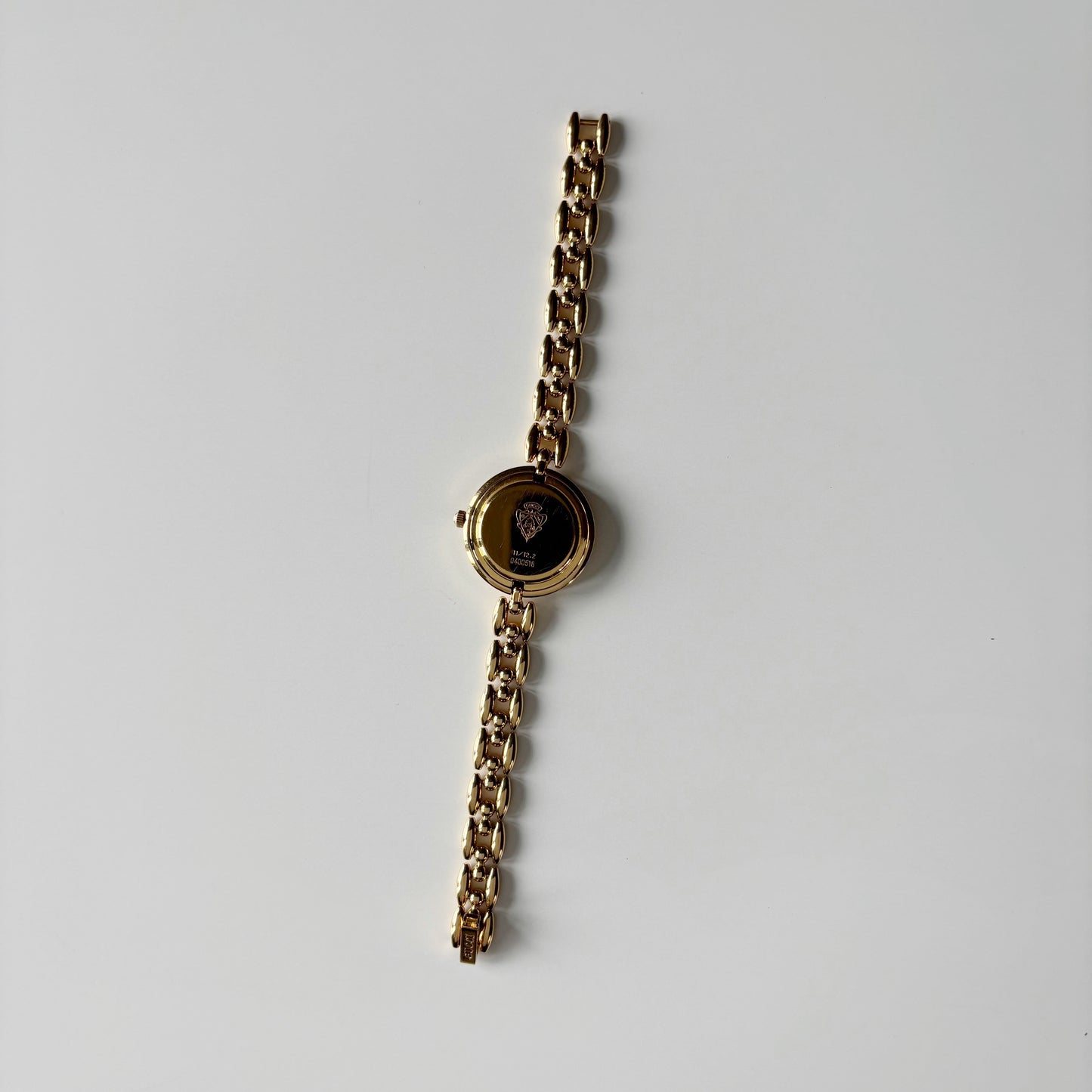 Gucci 1990s Interchangeable Bezel Gold Plated Rice Chain Watch with 6 bezels, case (160mm)
