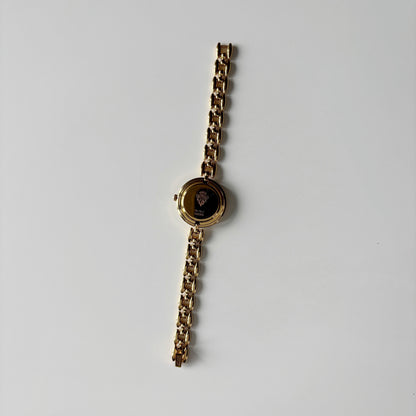 Gucci 1990s Interchangeable Bezel Gold Plated Rice Chain Watch with 6 bezels, case (160mm)