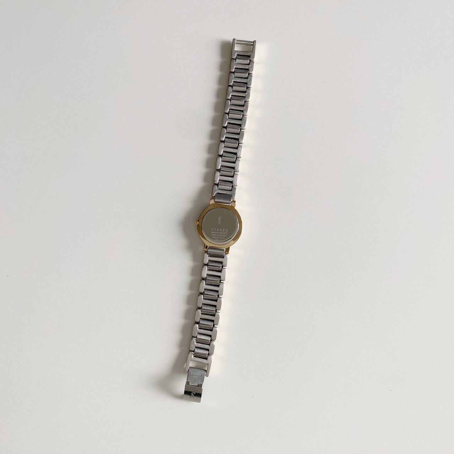Yves Saint Laurent Round Dial Two Tone Watch