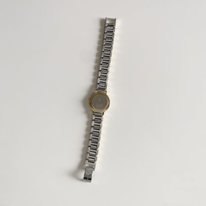Yves Saint Laurent Round Dial Two Tone Watch