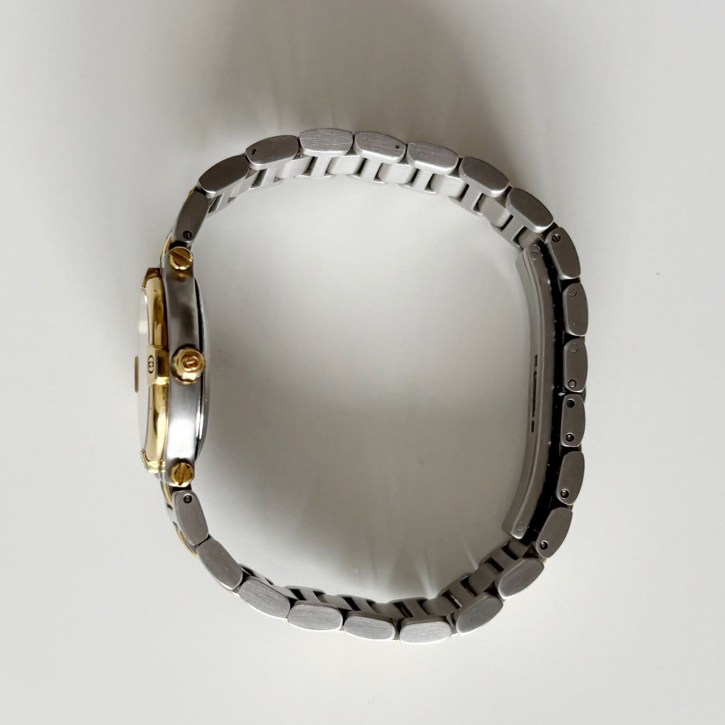 Gucci 1990s Date Round Dial Two Tone Watch