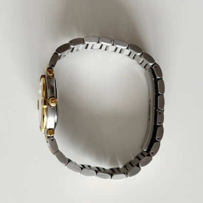 Gucci 1990s Date Round Dial Two Tone Watch