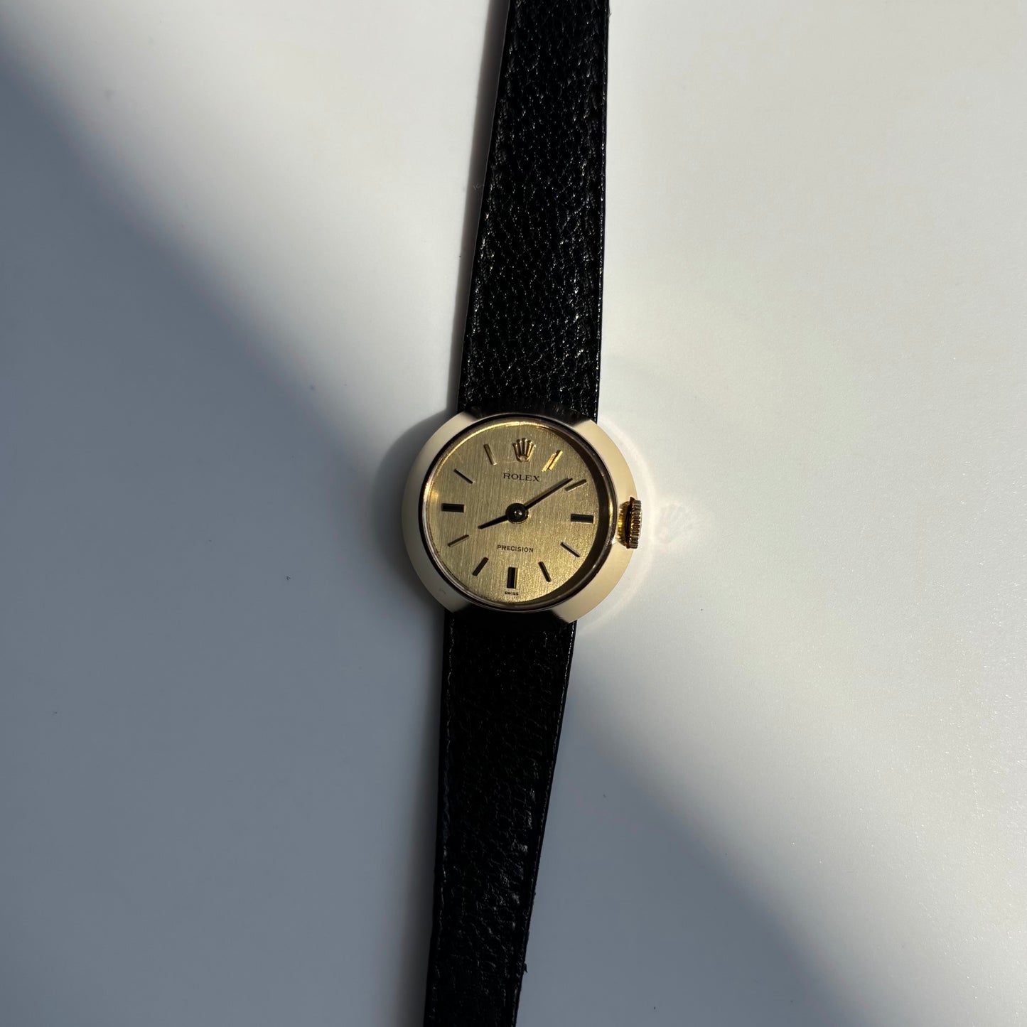 Rolex 1972 Chameleon Precision 18K Gold Case Interchangeable Strap Manual Wind Watch with straps, case