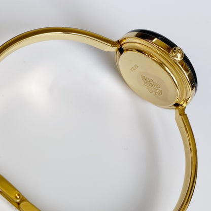 Gucci 1990s Interchangeable Bezel Gold Plated Bangle Watch with 12 bezels, case