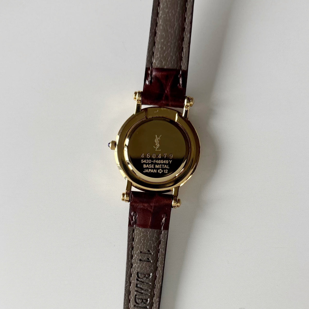 Yves Saint Laurent 1990s Round Dial Gold-Plated Watch