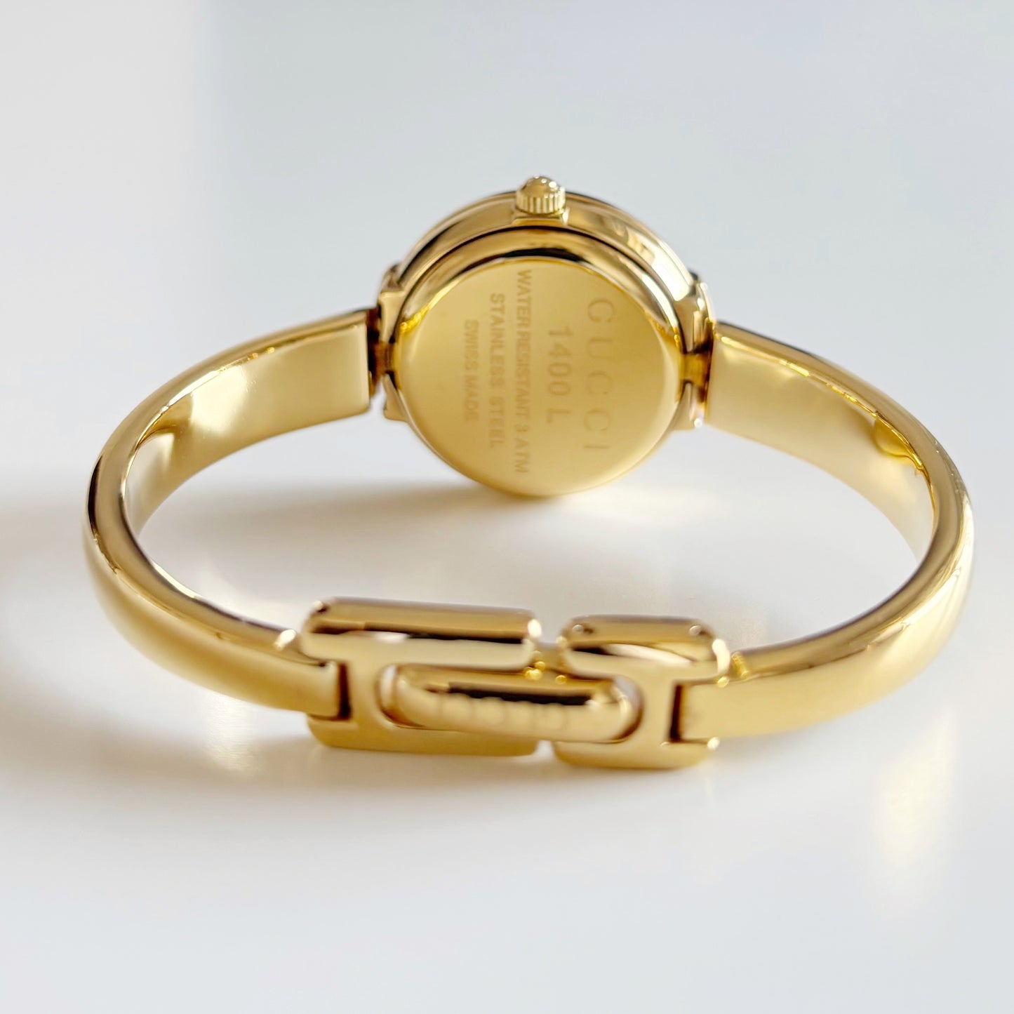 Gucci 1990s Gold Plated Bangle Watch (Small)