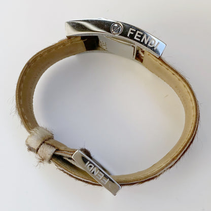 Fendi 1990s Gyro Rotating Face Pony Hair Watch