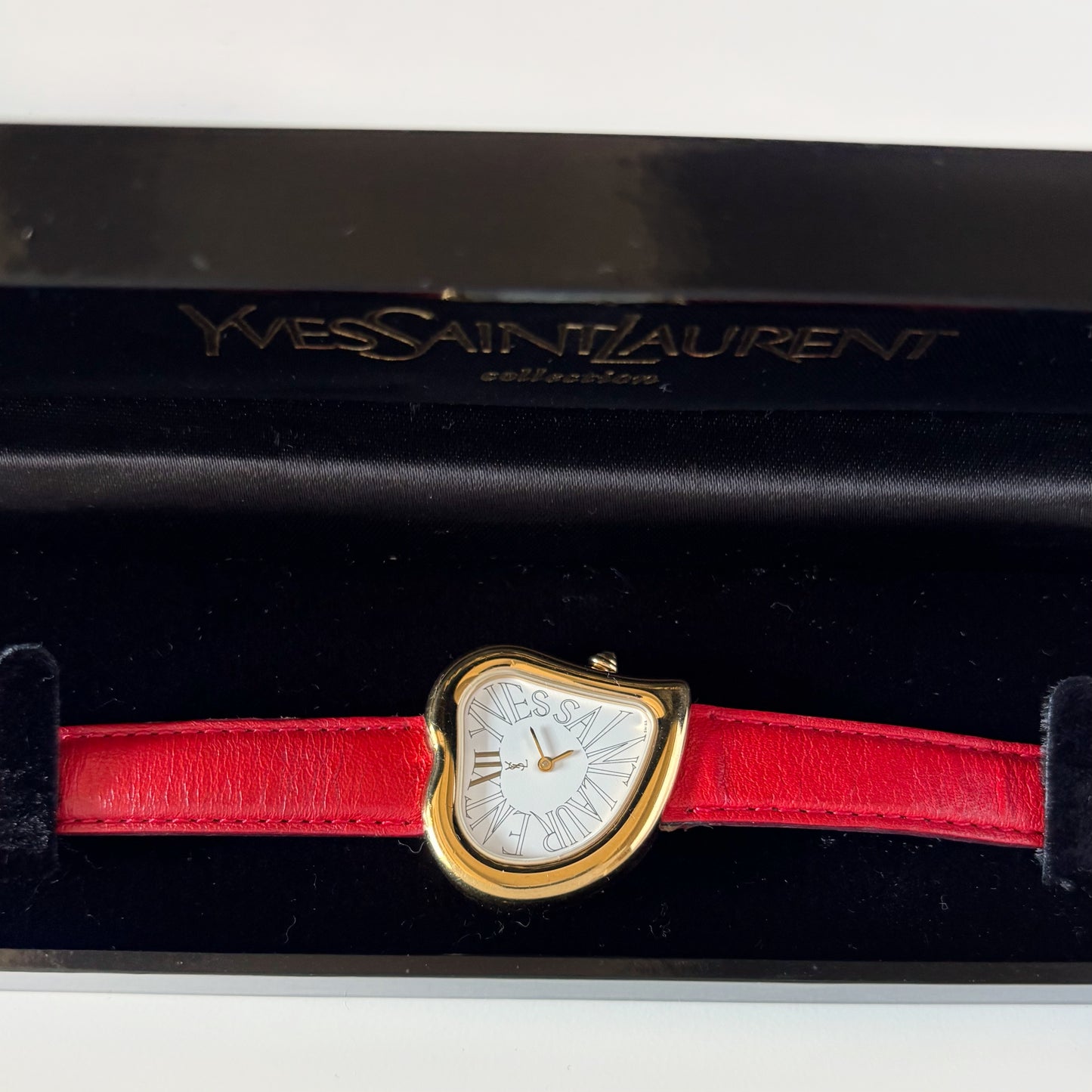 Yves Saint Laurent 1990s Heart shaped Dial Gold Plated Watch