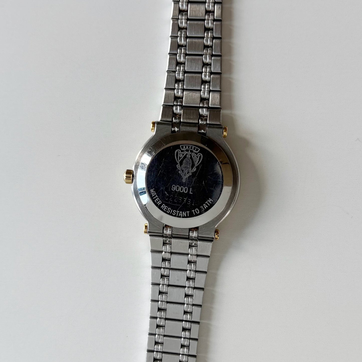 Gucci 1990s Date Round Dial Two Tone Watch