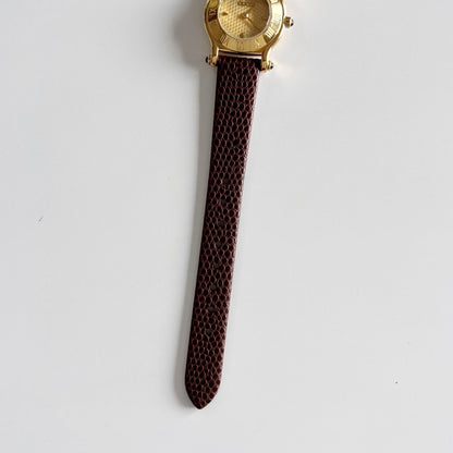 Gucci 1990s Gold Dial Gold Plated Watch