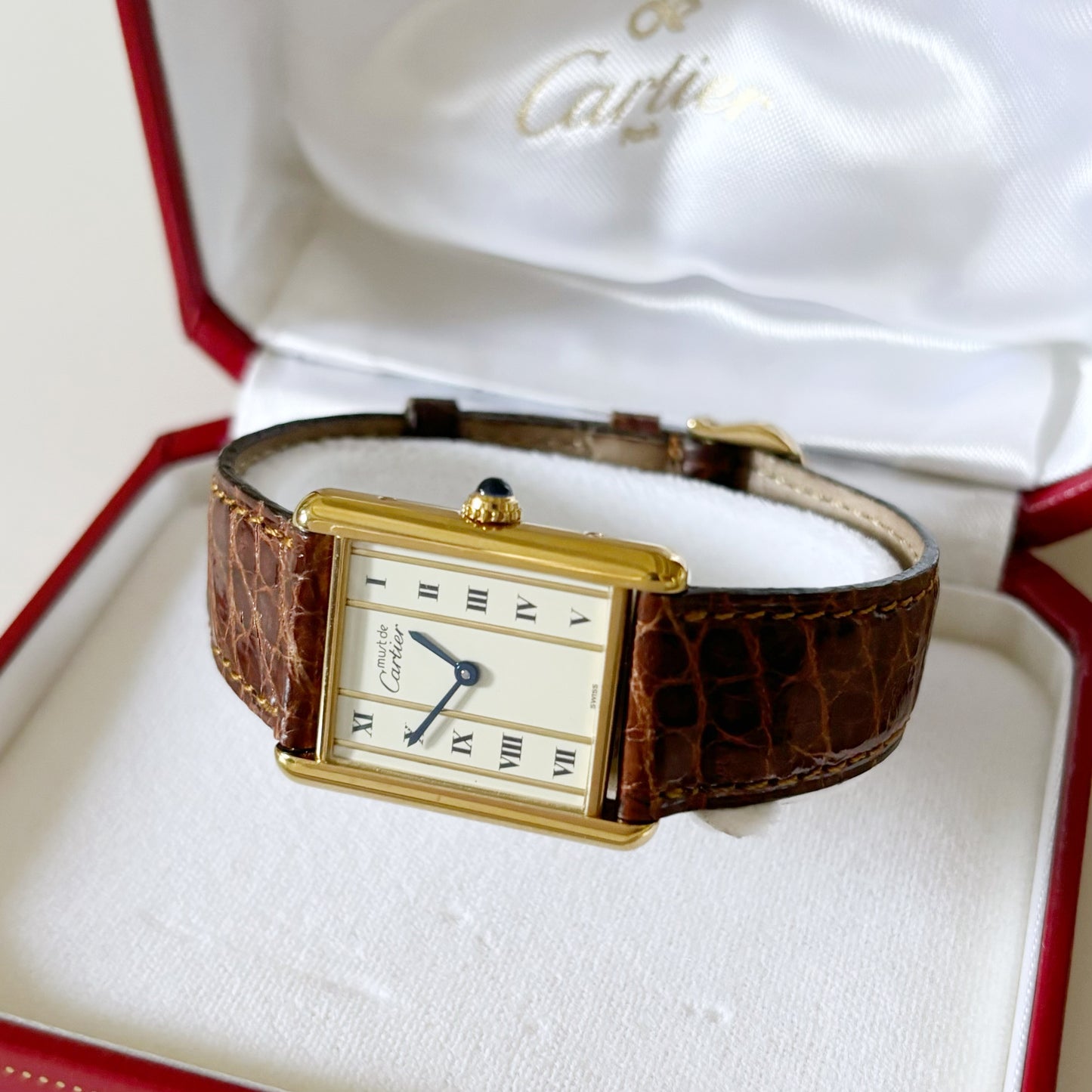 Cartier 1990s Must De Tank Ivory Watch