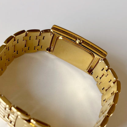 Dior 1990s Sub second Tank Gold Plated Watch