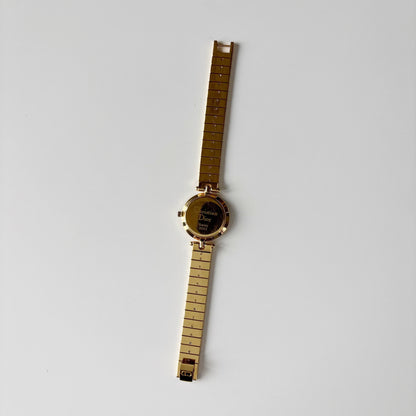 Dior 1990s Round Dial Gold Plated Watch