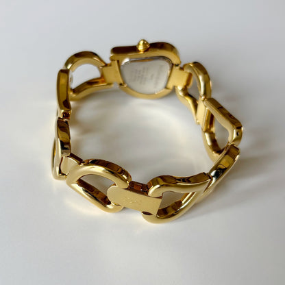 Yves Saint Laurent 1990s Heart Shaped Dial Band Gold Plated Watch (8/1)