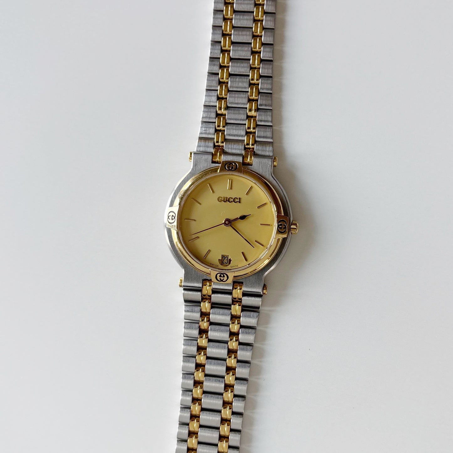 Gucci 1990s Date Round Dial Two Tone (Large)