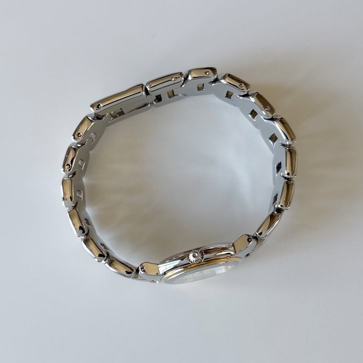 Fendi 1990s Date Round Dial Two Tone Watch