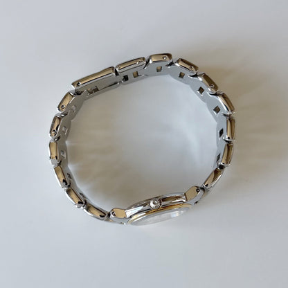 Fendi 1990s Date Round Dial Two Tone Watch
