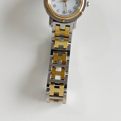 Hermes 1990s Clipper Two Tone Watch