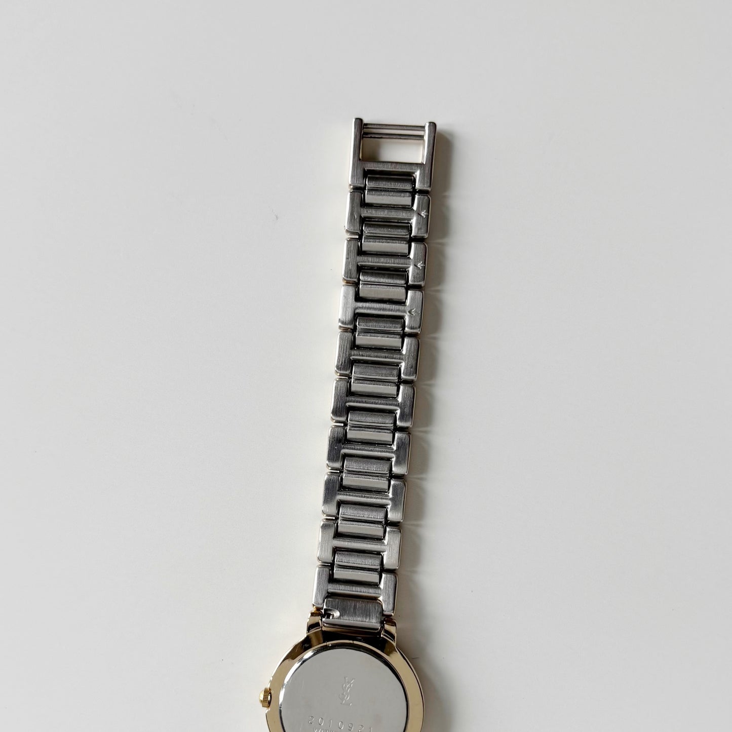 Yves Saint Laurent 1990s Black Dial Two Tone Watch