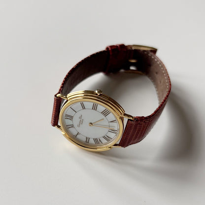 Dior 1990s Seashell Round Dial Gold Plated Watch (Large) (5/31)