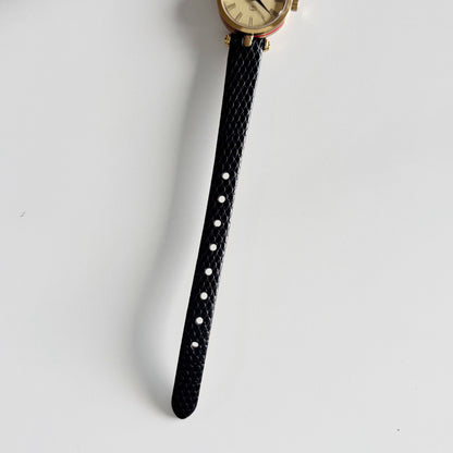Gucci 1990s Round Dial Gold Plated Watch